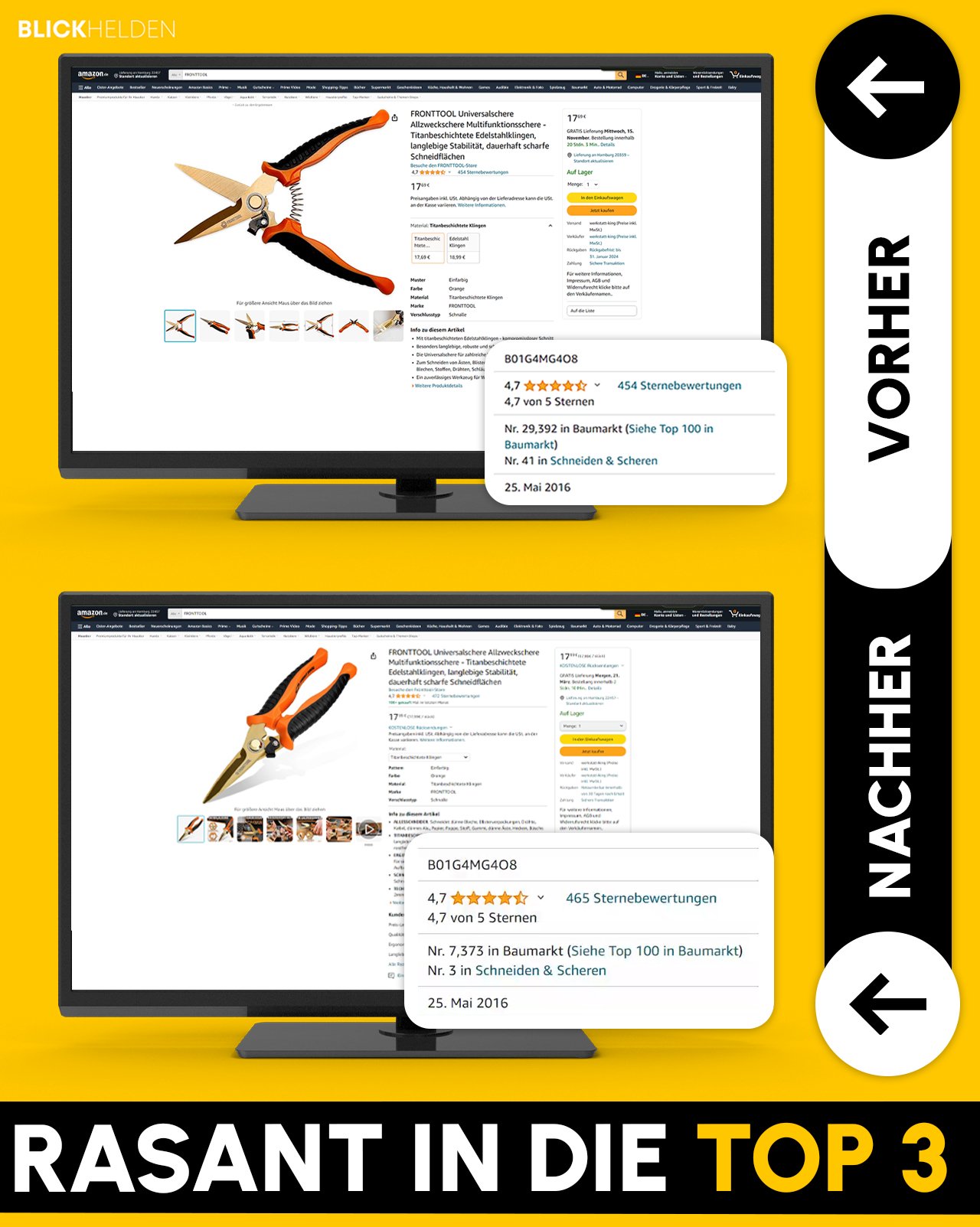 Amazon Produktfotos Vergleichsgrafik